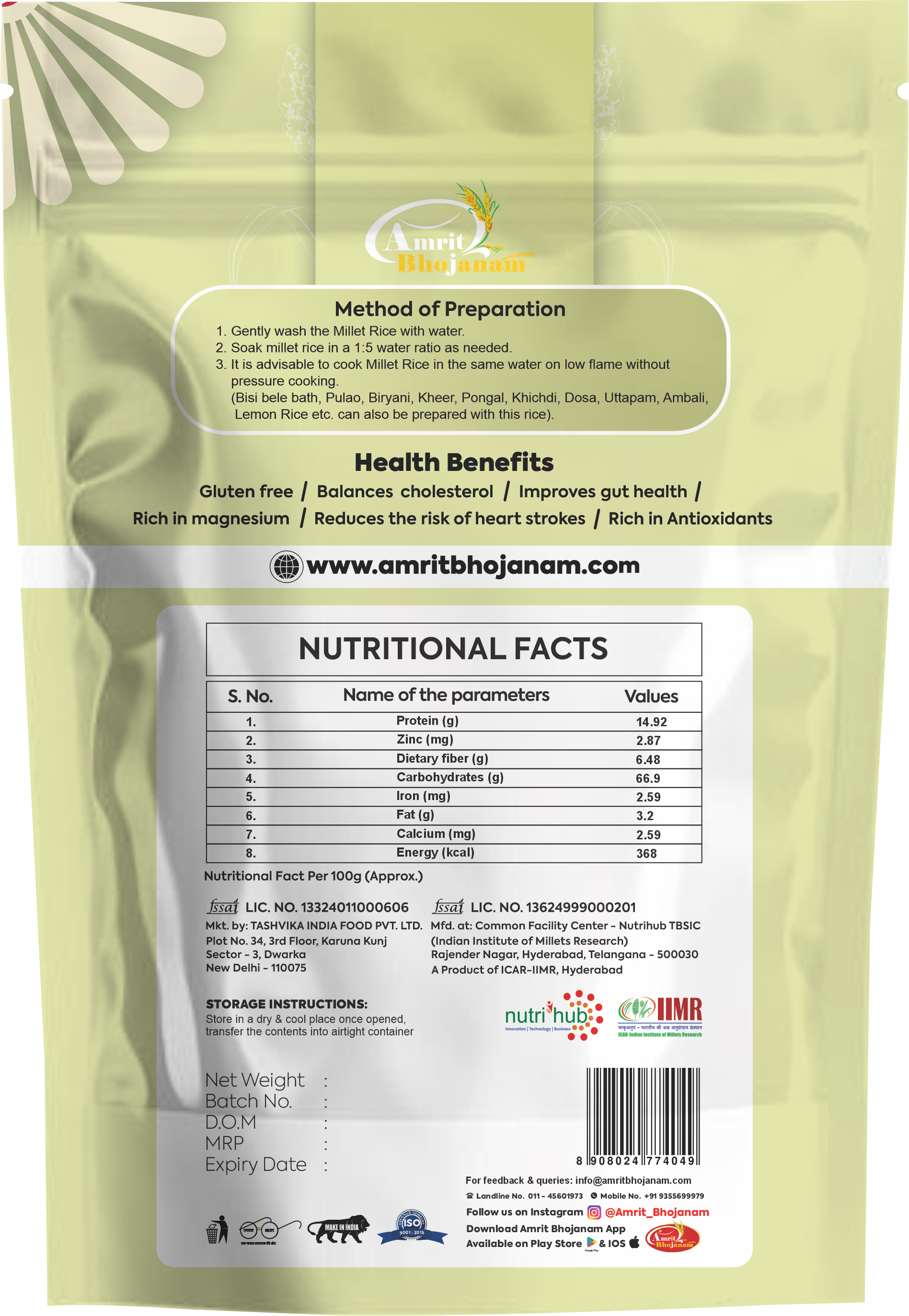 Barri Proso Millet Rice